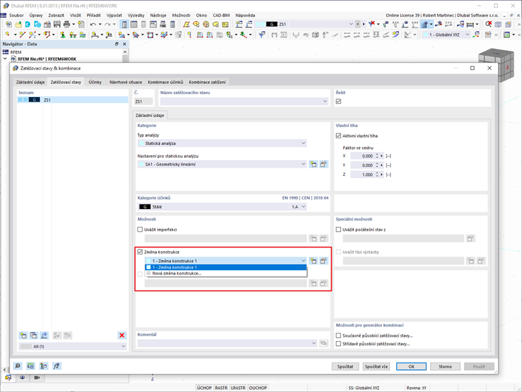 FAQ 005201 | Jak mohu v programu RFEM 6 a RSTAB 9 změnit tuhost určitých prutů pomocí součinitele?