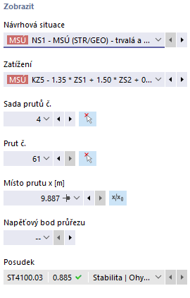 Nastavení zobrazení pro detaily posouzení