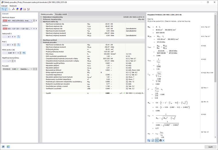 Podrobný pohled na navrhování ocelových konstrukcí s kontrolami specifickými pro normu a výsledky konstrukce