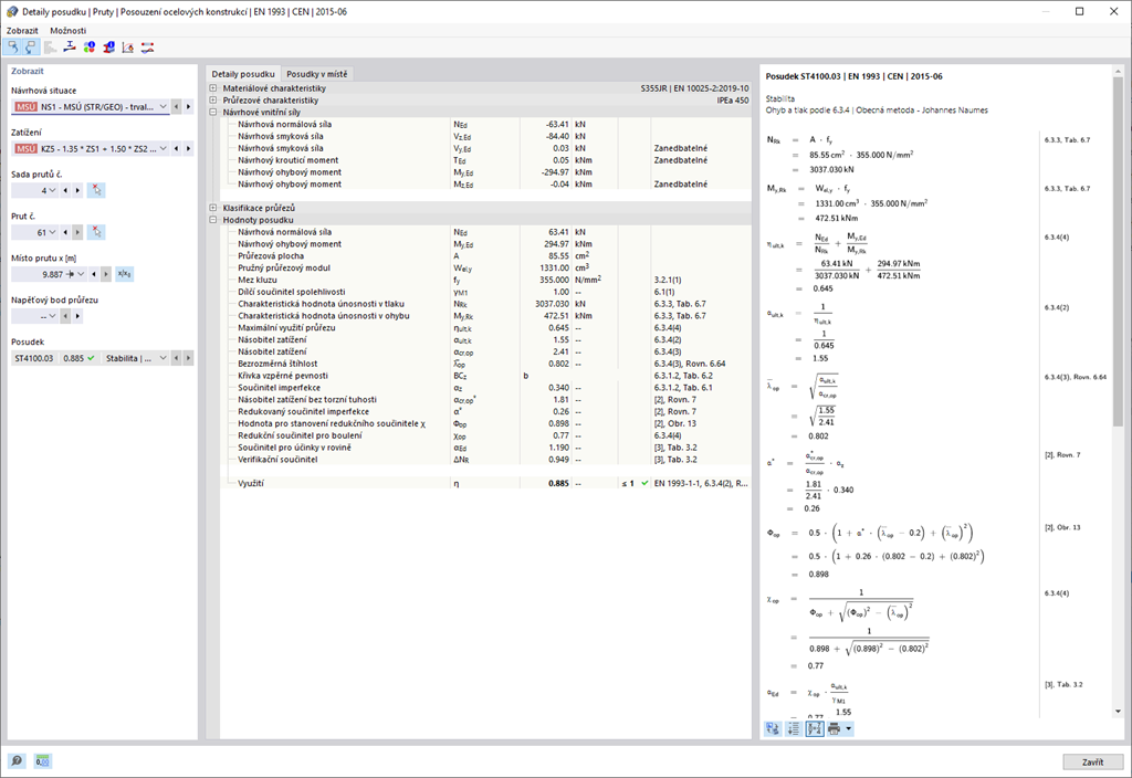 Podrobný pohled na navrhování ocelových konstrukcí s kontrolami specifickými pro normu a výsledky konstrukce