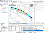 Vizualizace tvaru kritického režimu pro návrh klopení v stabilitní analýze.