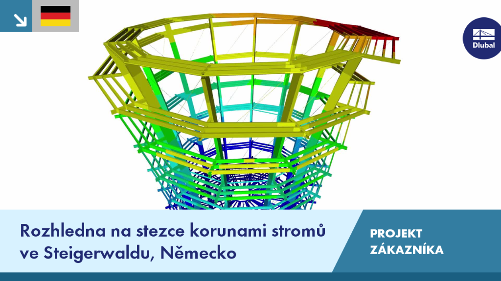 Vyhlídková věž stezky v korunách stromů ve Steigerwaldu