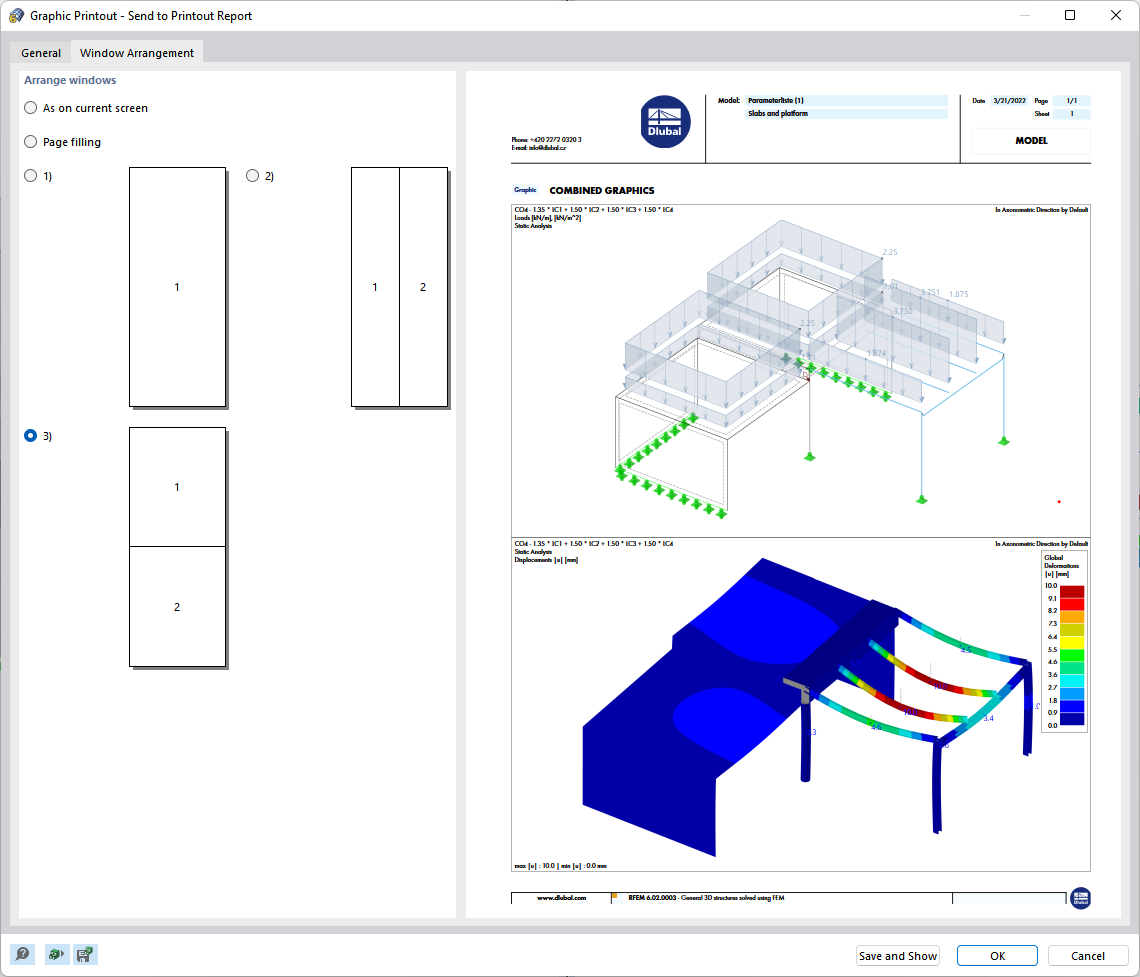 Zadání uspořádání oken
