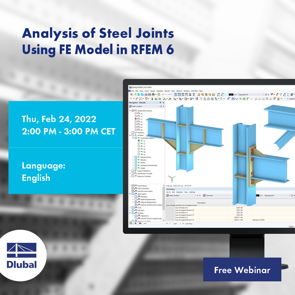 Analýza ocelových přípojů pomocí \n konečně-prvkového modelu v programu RFEM 6