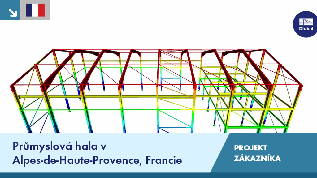 Moderní průmyslová budova se nachází v regionu Alpes-de-Haute-Provence a byla navržena pro zákazníka ve Francii.