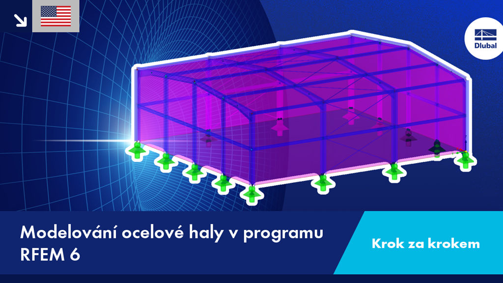 Modelování ocelové haly