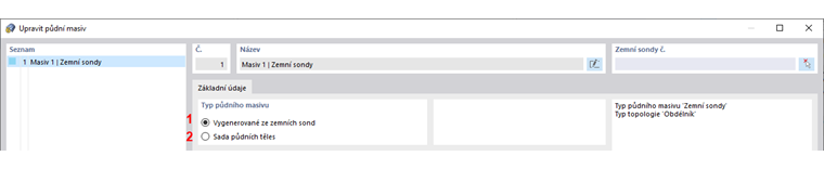 Typ půdního masivu
