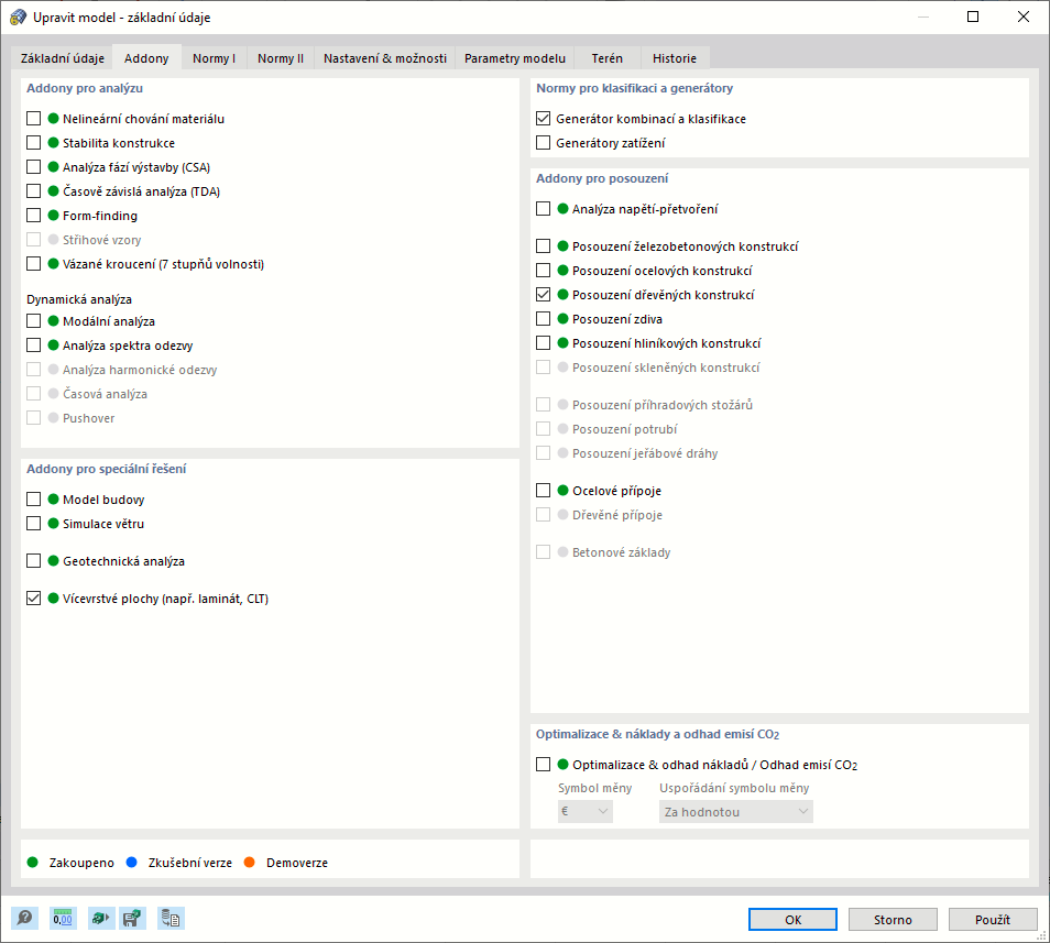 Aktivace addonu „Vícevrstvé plochy“