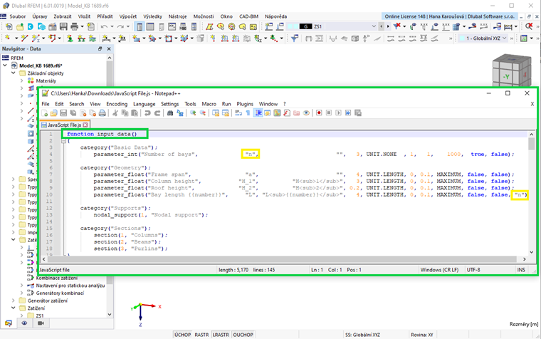 Soubor JavaScript: Funkce “input_data()”
