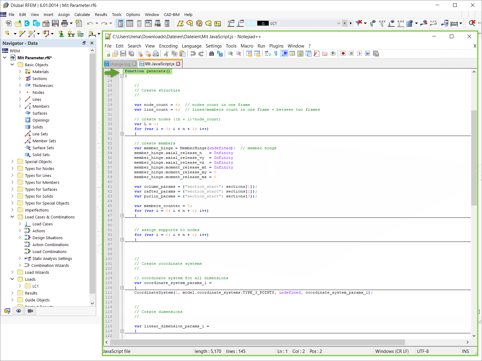 Soubor JavaScript: Funkce “generate()”