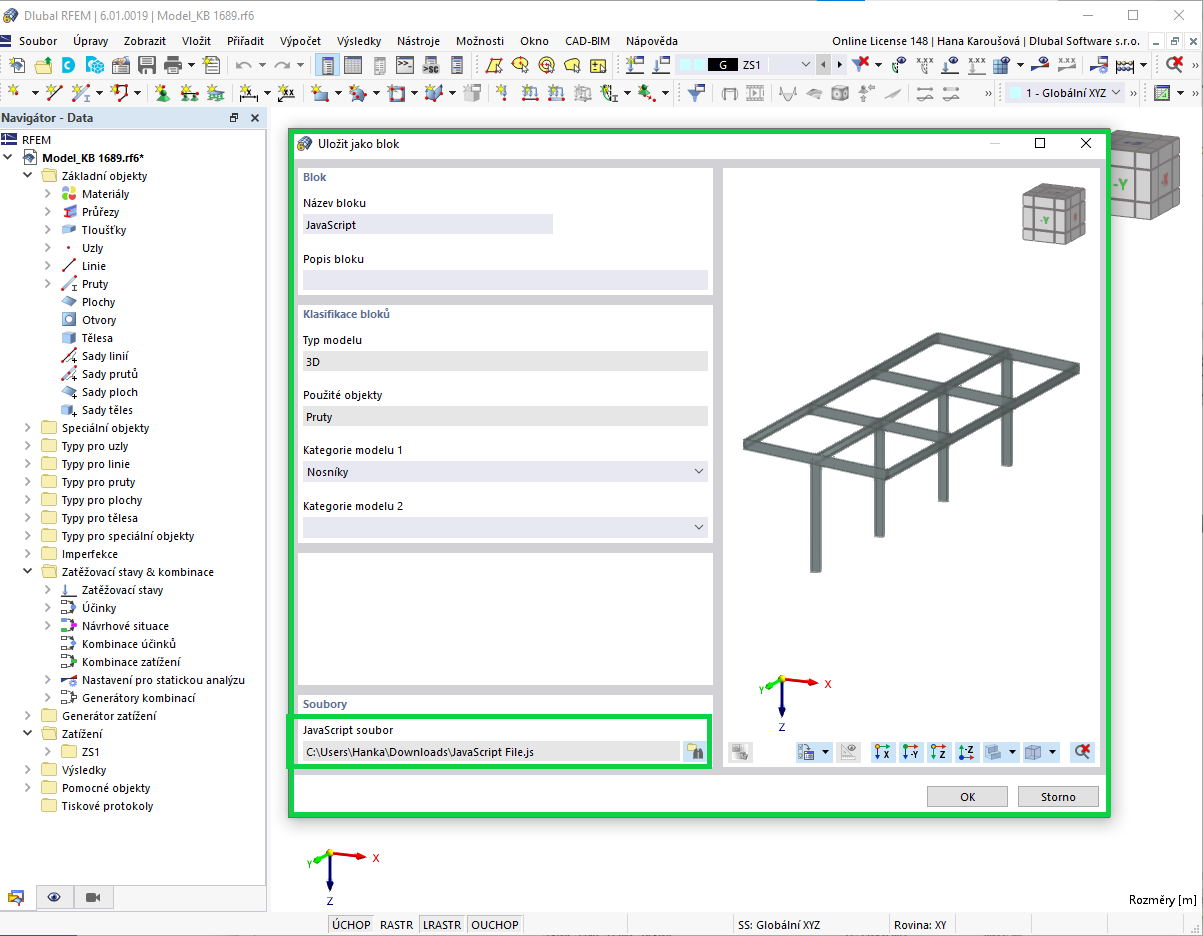 Importování souboru JavaScript