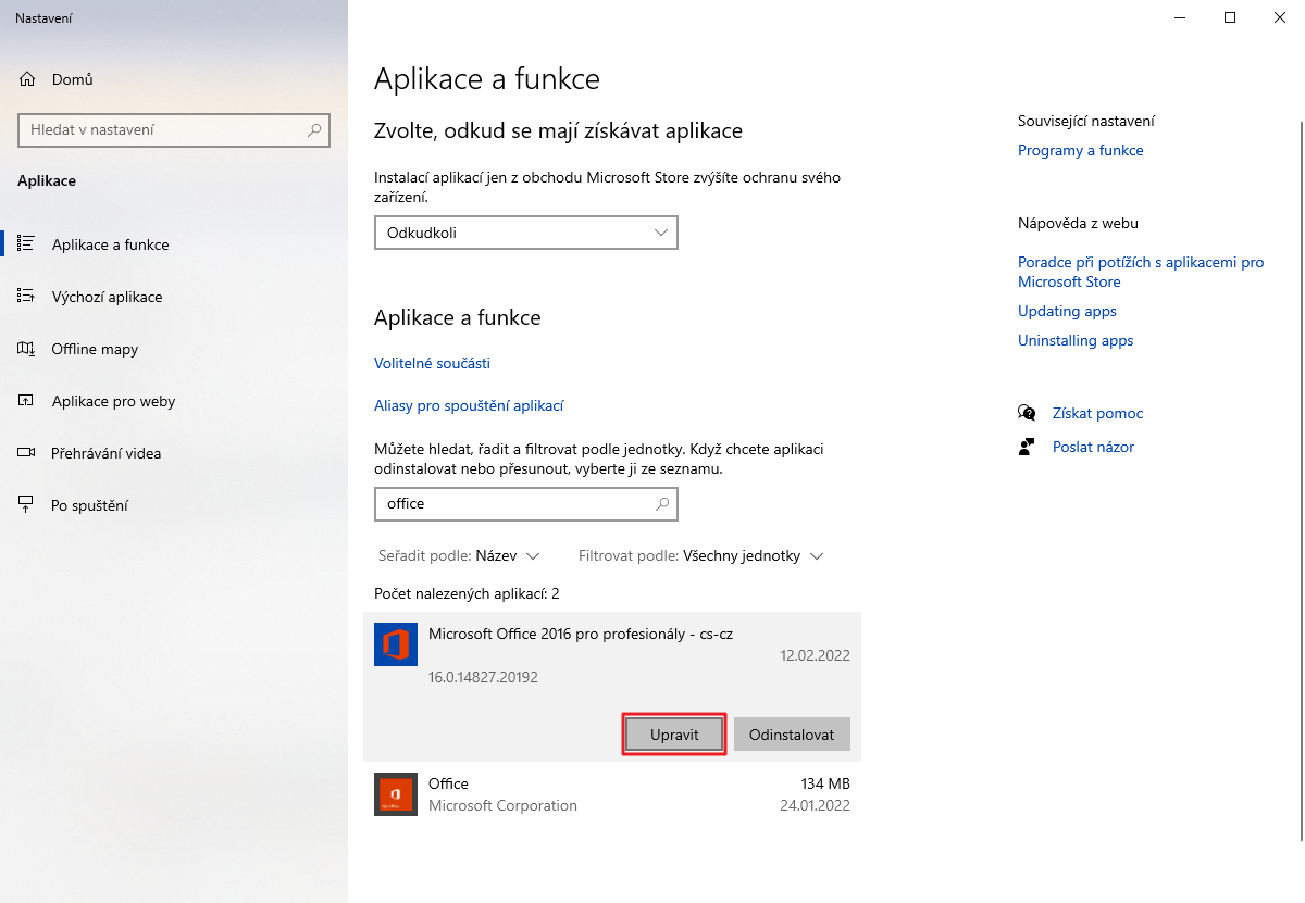 FAQ 005209 | Při exportu do Excelu se mi zobrazí chybové hlášení "Microsoft Excel není nainstalován na tomto počítači", přestože je Excel nainstalován. Proč?