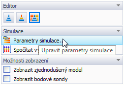 Upravit parametry simulace