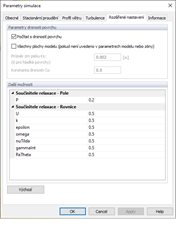 Parametry simulace, Pokročilé