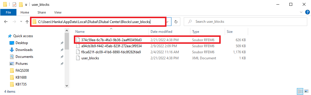 FAQ 005211 | Mohu v Dlubal centru smazat uživatelsky zadané bloky?