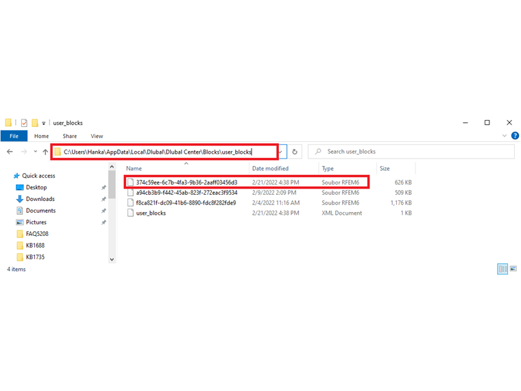 FAQ 005211 | Mohu v Dlubal centru smazat uživatelsky zadané bloky?
