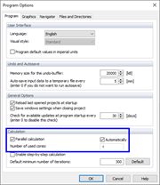 Možnosti programu, Program