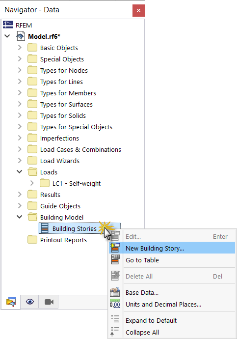 Možnosti vytváření podlaží budovy