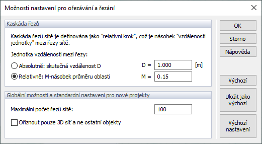 Možnosti ořezávání a řezání