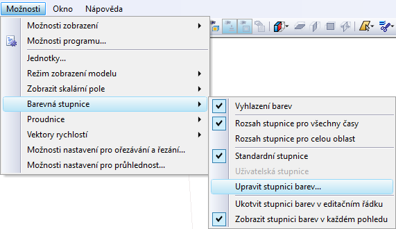 Úprava stupnice barev