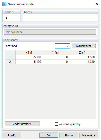 Nová liniová sonda