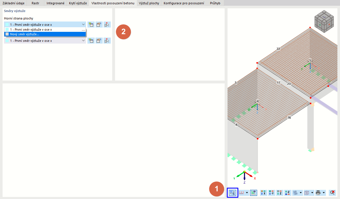 Real View pro kontrolu směru výztuže