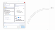 Grafické nastavení obloukového prvku