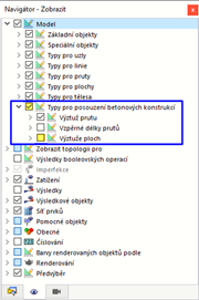 Zobrazení prutové výztuže