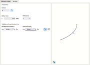 Dialogové okno „Nový bod napětí“, záložka „Na linii"