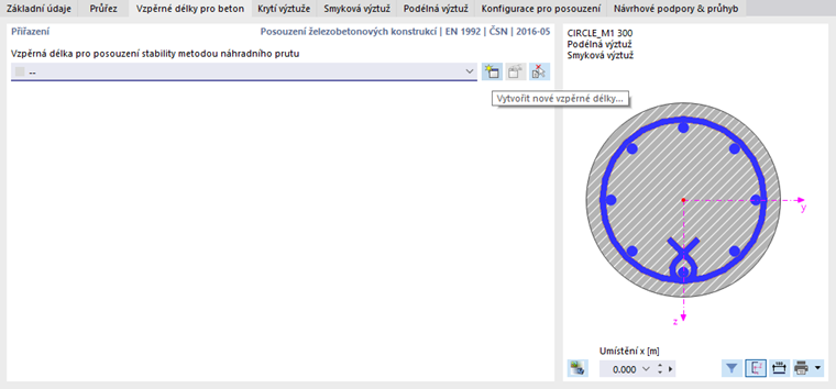Vytvoření nového typu vzpěrné délky