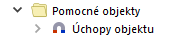 Pomocné objekty v navigátoru