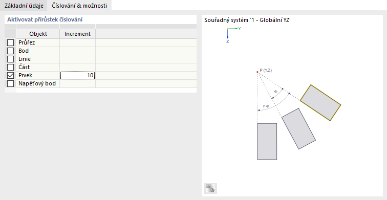 Upravit číslování