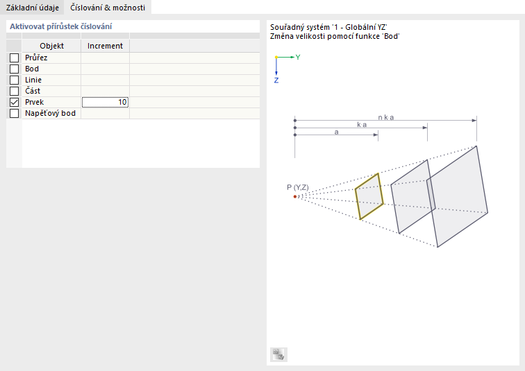 Úprava číslování