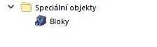 Speciální objekty v navigátoru