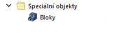 Speciální objekty v navigátoru