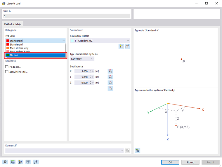 FAQ 005237 | Existuje v programu RFEM 6 způsob, jak vygenerovat uzly v průsečících bez rozdělení linie?