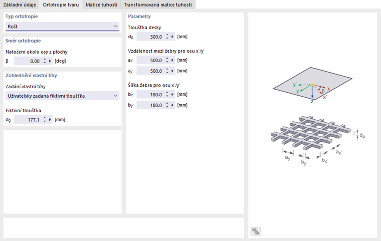 Typ ortotropie ' Nosníkový rošt '