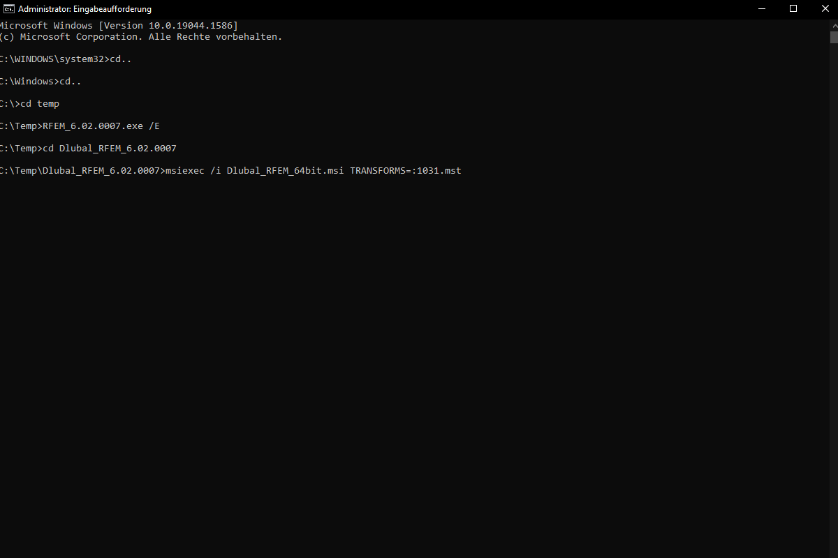 FAQ 005242 | Jak je možné nasadit instalace programů RFEM 6 a RSTAB 9 po síti?