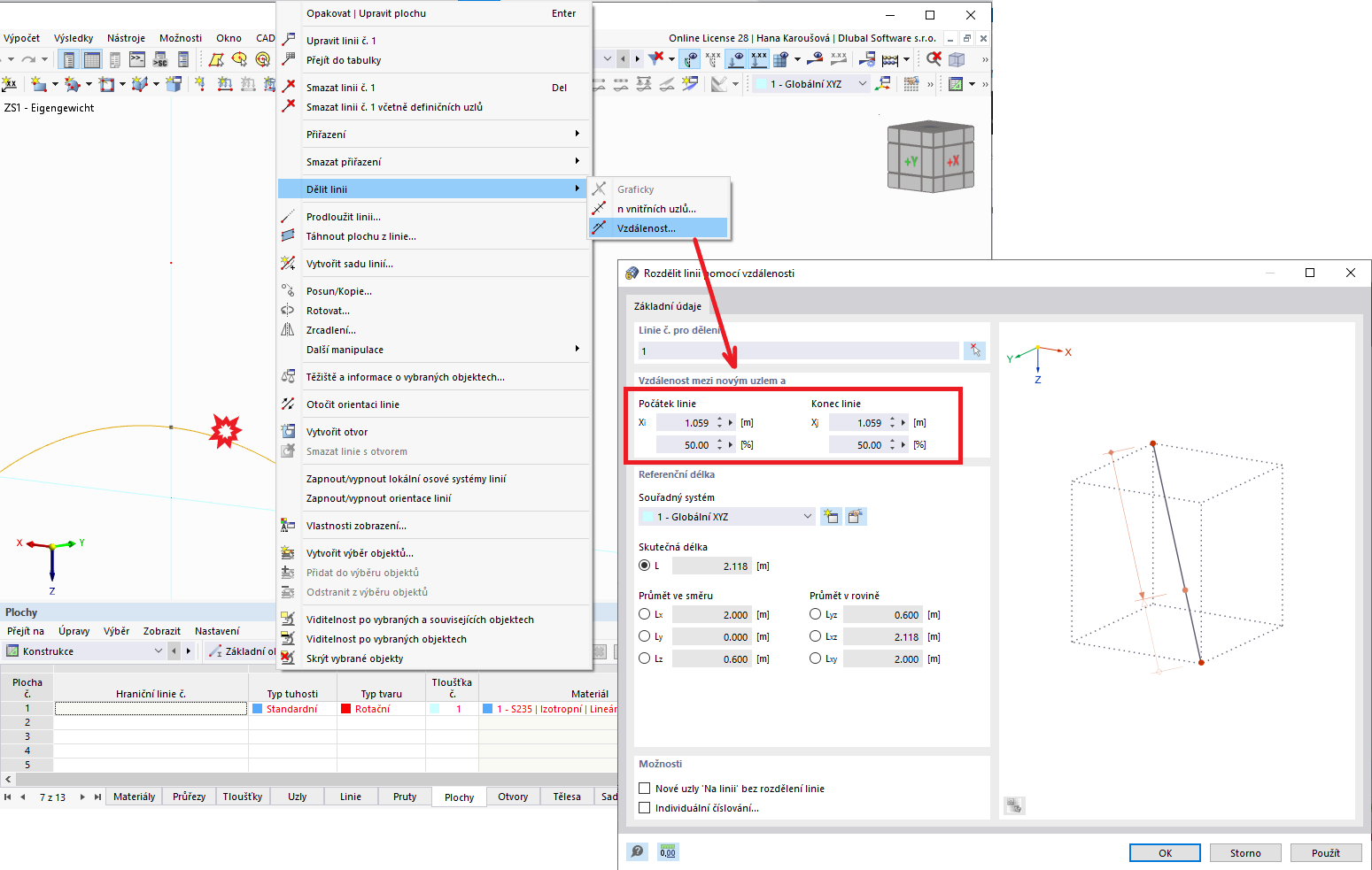 FAQ 005250 | V programu RFEM bych chtěl vytvořit rotačně symetrickou plochu. Rotační plocha se však nevytvoří. Co může být příčinou?