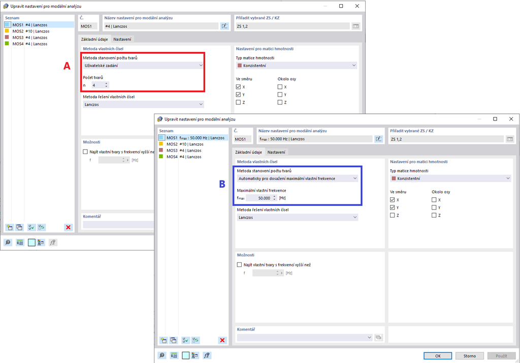 Metody stanovení počtu vlastních tvarů