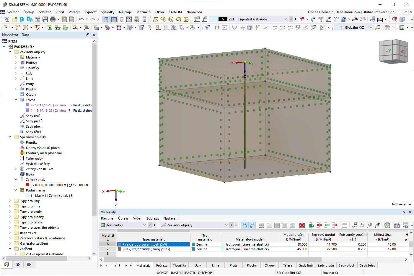 FAQ 005255 | Povrch terénu podloží, které chci analyzovat, je nerovný. Jak mohu upravovat geometrii modelu mého půdního masivu?