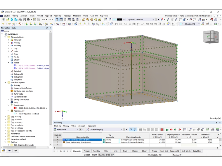 FAQ 005255 | Povrch terénu podloží, které chci analyzovat, je nerovný. Jak mohu upravovat geometrii modelu mého půdního masivu?