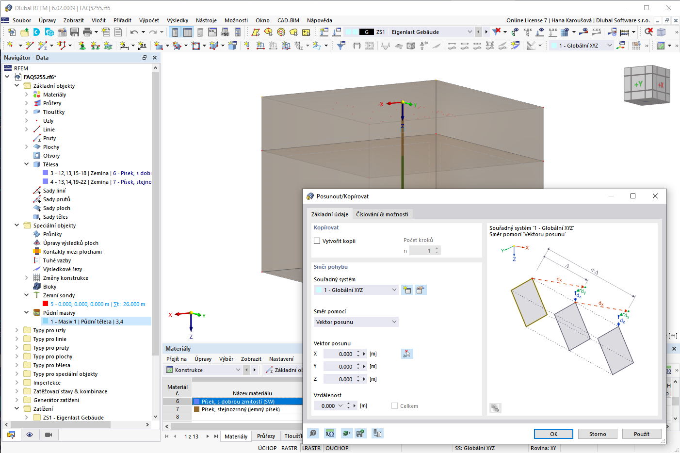 FAQ 005255 | Povrch terénu podloží, které chci analyzovat, je nerovný. Jak mohu upravovat geometrii modelu mého půdního masivu?