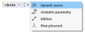 Použití globálních parametrů při zadávání modelu