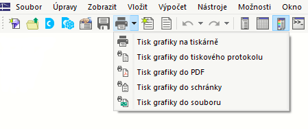 Výběr možnosti pro grafický tisk