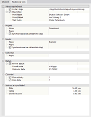 Úprava údajů pro textový blok