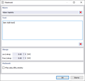 Vložení prostého textu