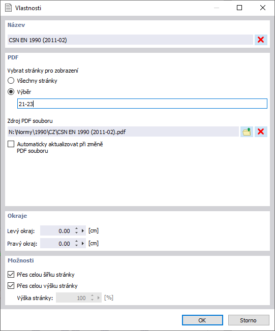 Integrace PDF souboru