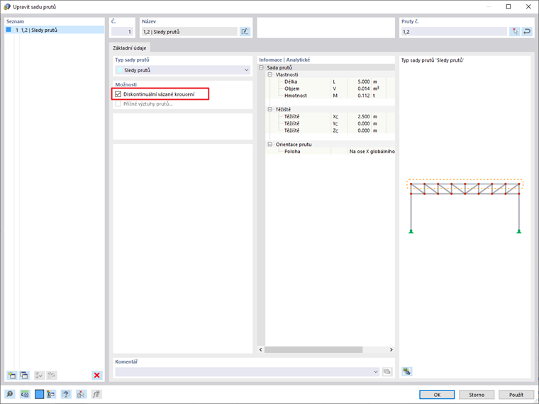 FAQ 005259 | Jak nastavím deplanační kloub?