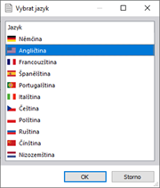 Výběr jazyka pro tiskový protokol
